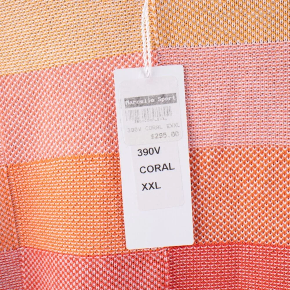 Vintage Marcello Men's 2XL Sweater Pink Peach Cotton Blend NWT $295